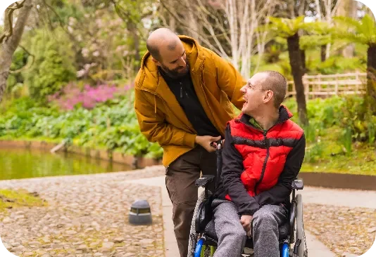 Care_work_two_men_wheelchair_disability_employment_australia_job_providers_near_me_services_access_service